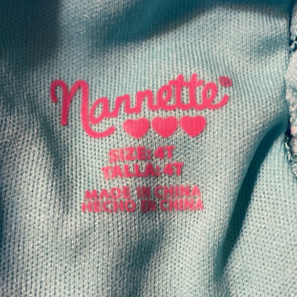 Nannette Green Floral Lace Short Sleeved Dress Size 4T VGC - Picture 4 of 4